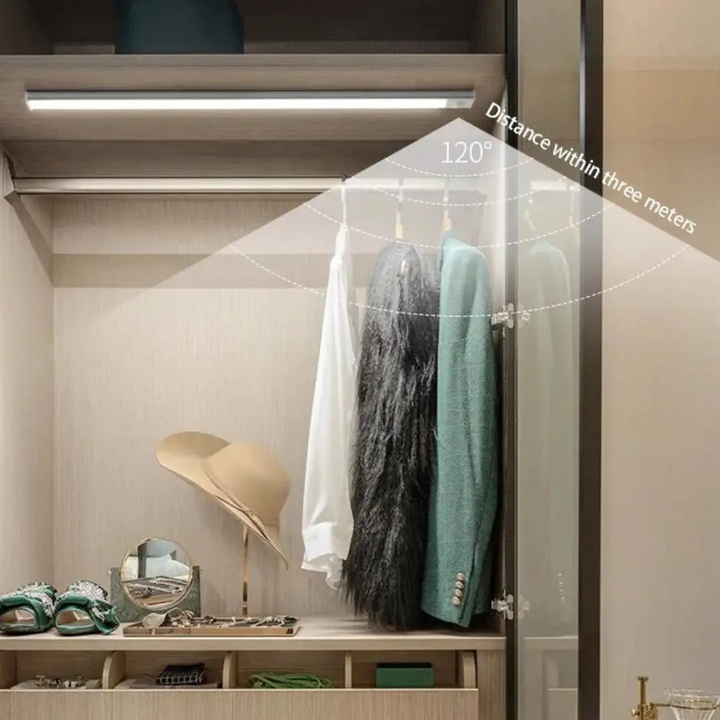 Motion sensor LED bar light close-up
