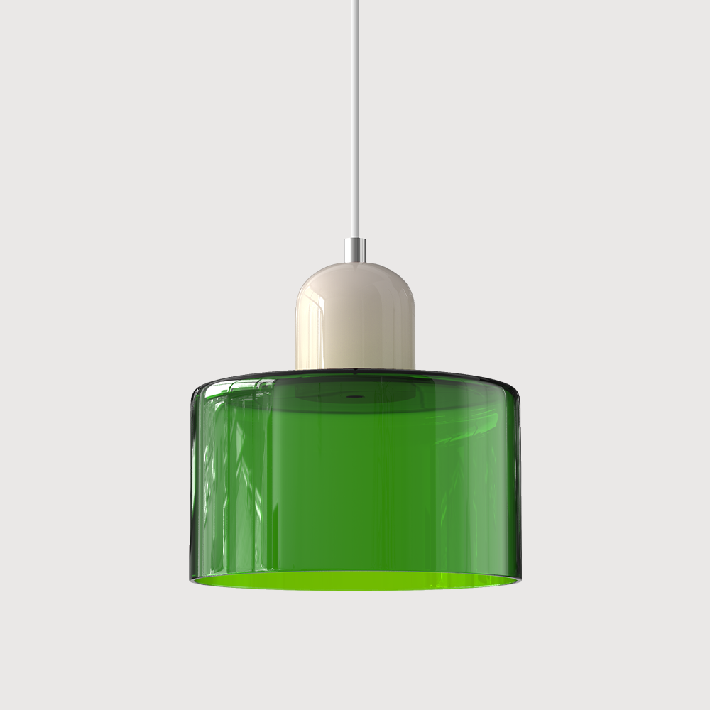 Glass pendant light