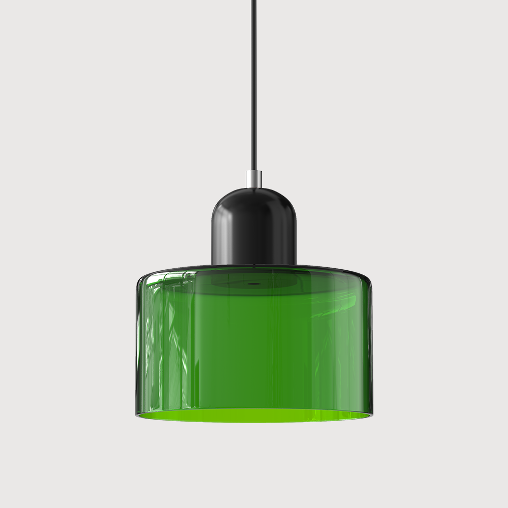 Glass pendant light