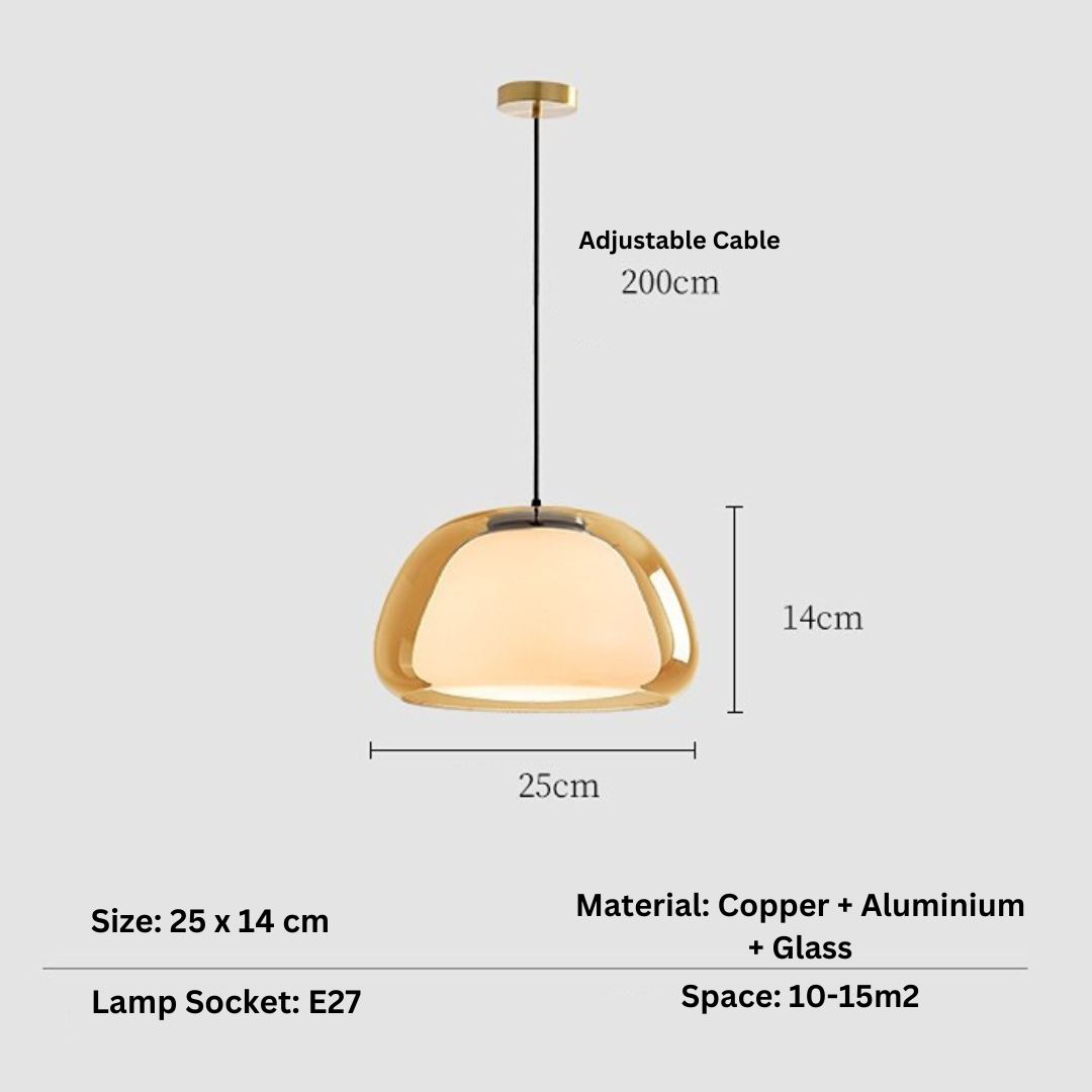 glass globe pendant light Amber