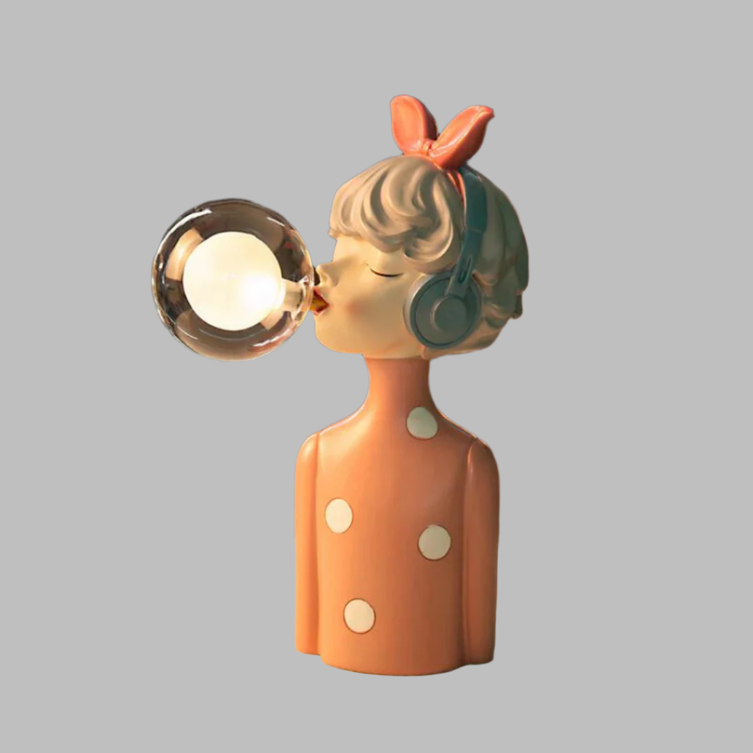 Sculptural table lamp style option view