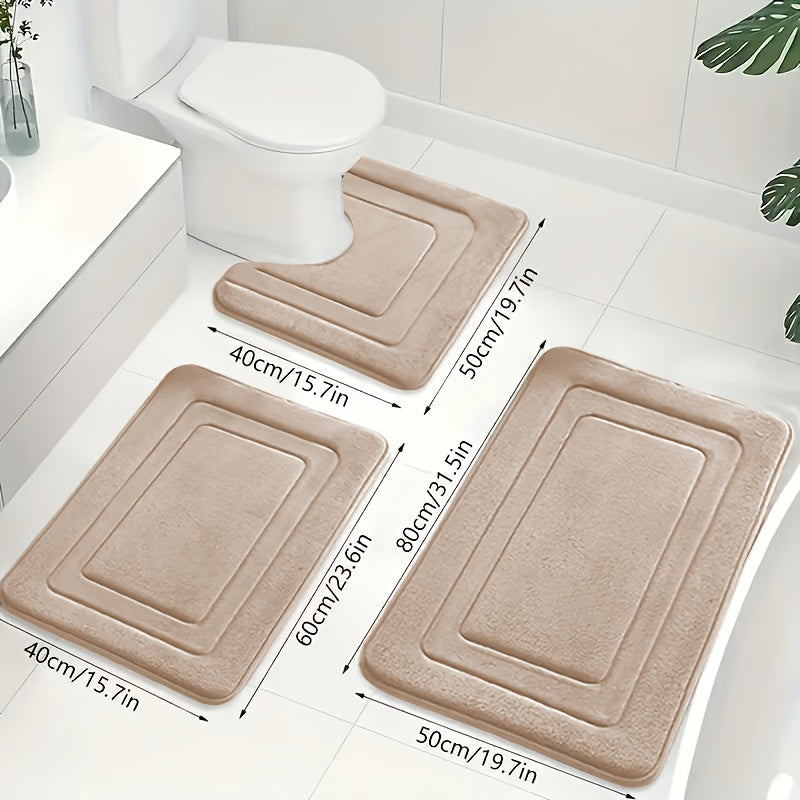 Memory foam bath mat thickness