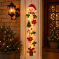 Light-up Christmas door hanger