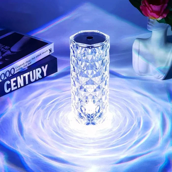 Dining table lamp adding soft light to a dinner table