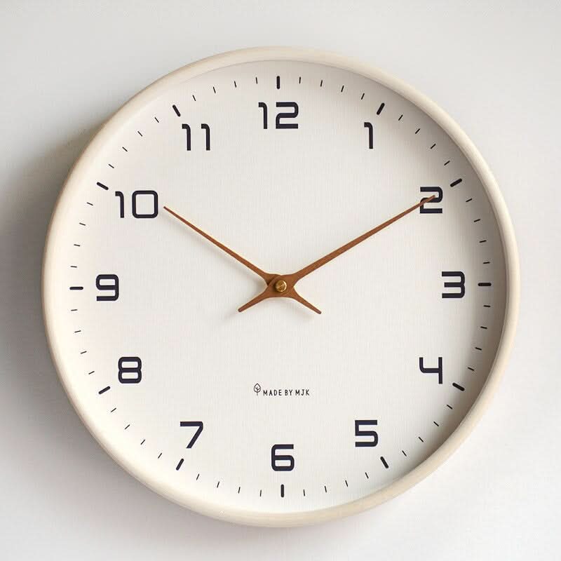 Silent Scandinavian wooden wall clock