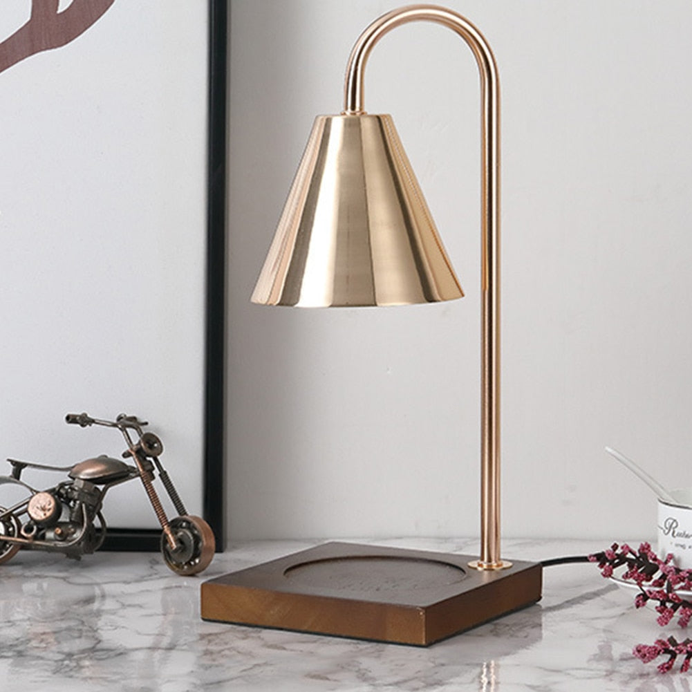 Candle warmer on side table