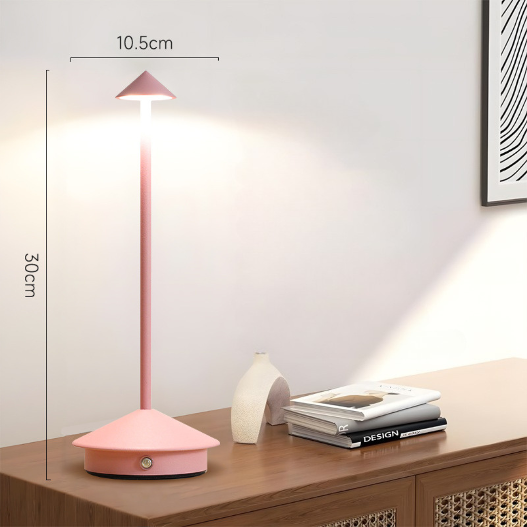 Cordless LED table lamp in pink