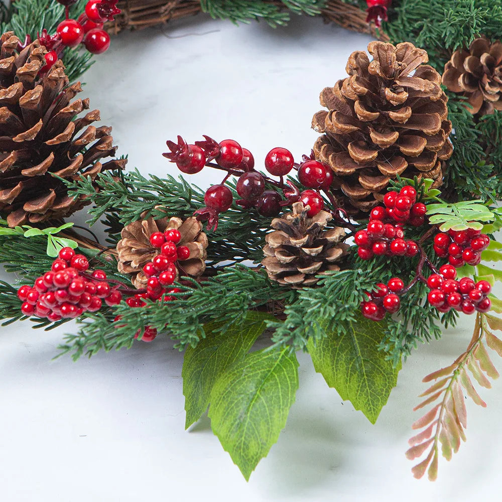 Rattan berry wreath