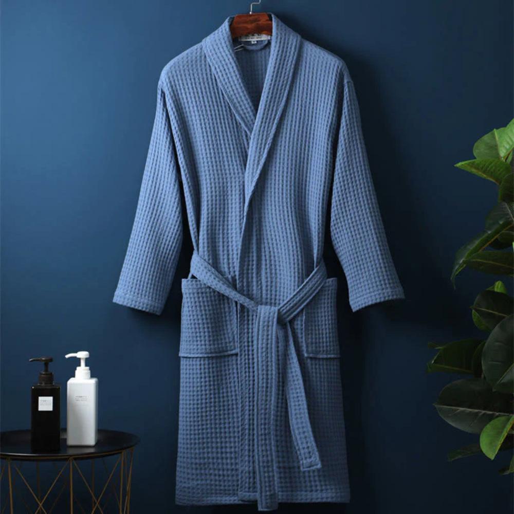 Waffle robe back view