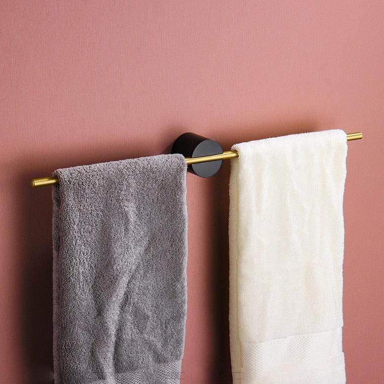 Towel rack gold finish